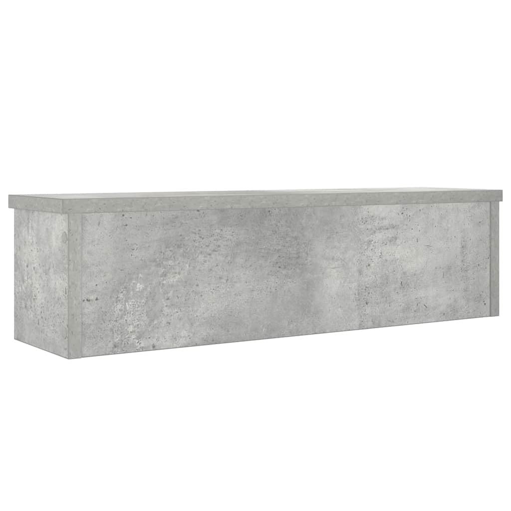 Kitchen Shelf Stackable Concrete Grey 60x15x16 cm Wood Material