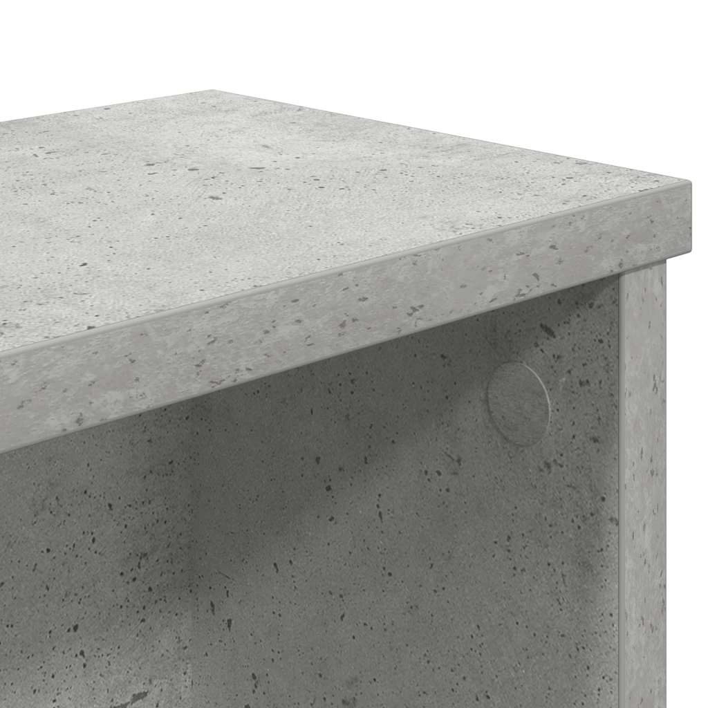 Kitchen Shelf Stackable Concrete Grey 60x15x16 cm Wood Material