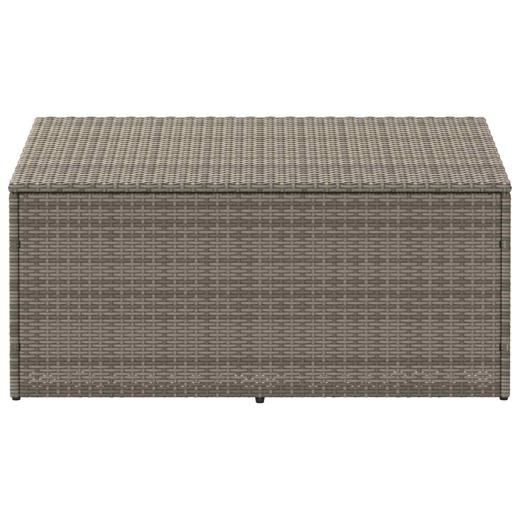 Garten-Auflagenbox Grau 110x50x58 cm Poly Rattan