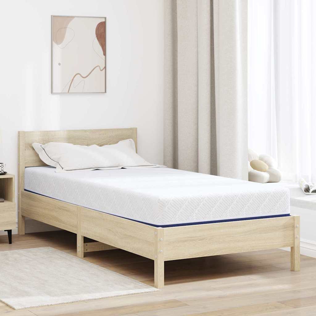 Matratze Weiß, Blau 90 x 190 cm der Schaum