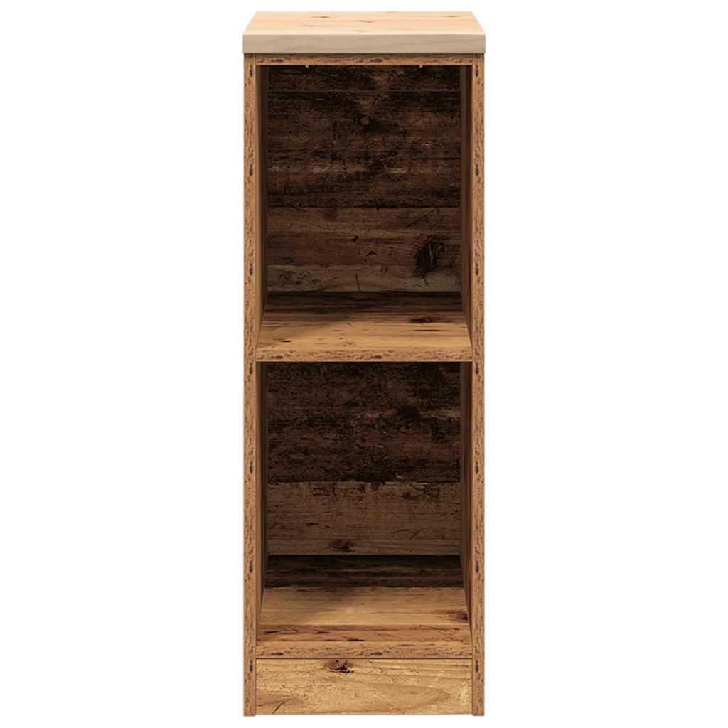 Garagen-Aufbewahrungsschrank Altholz-Optik Massivholz Kiefer