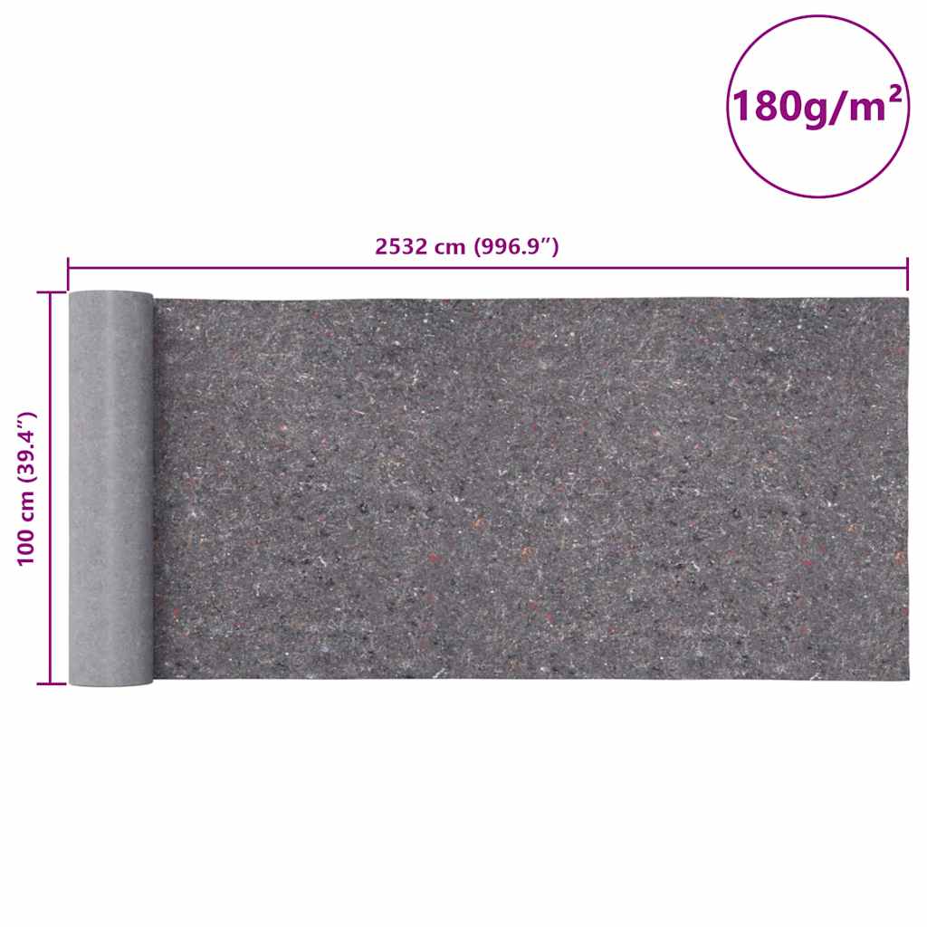 Rutschfestes Malervlies 25 m 180 g/m² Grau