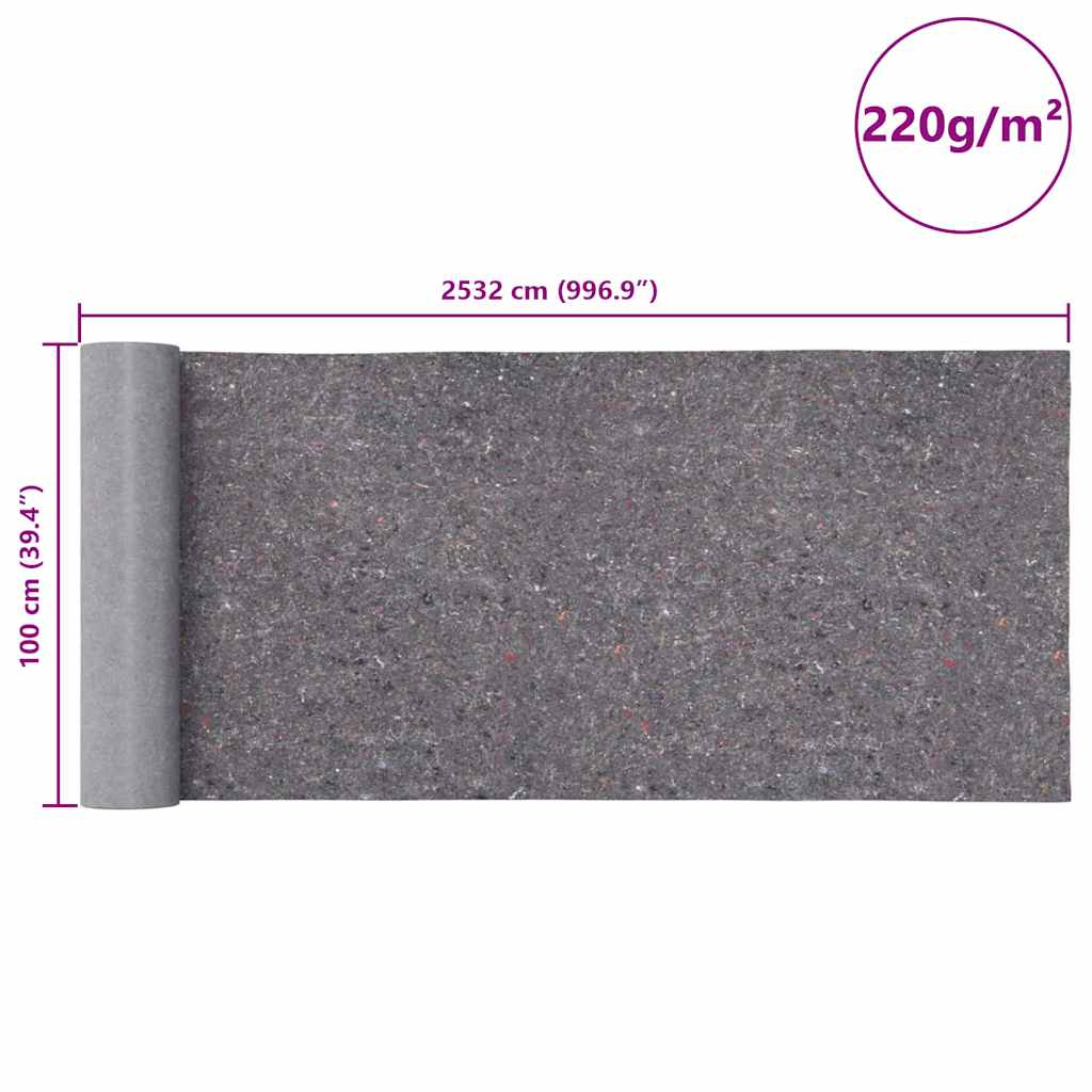 Rutschfestes Malervlies 25 m 220 g/m² Grau