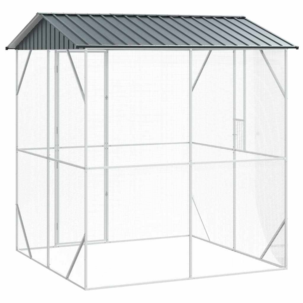 Vogelkäfig Anthrazit 215 x 208 x 247 cm Verzinkter Stahl