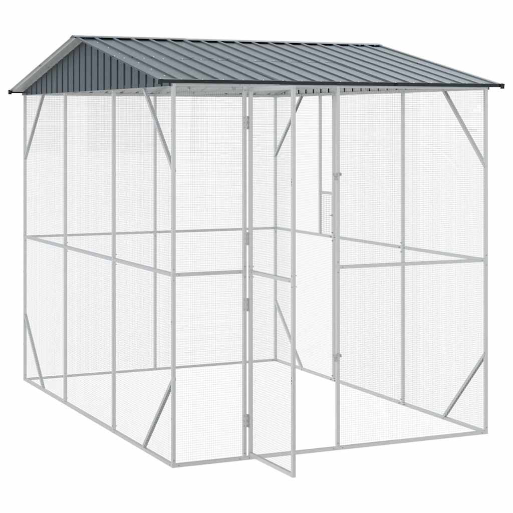 Vogelkäfig Anthrazit 227 x 310 x 247 cm Verzinkter Stahl