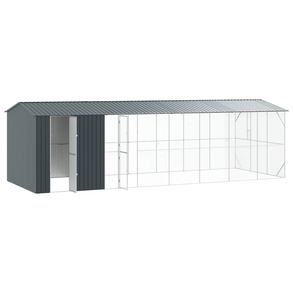 Vogelkäfig Anthrazit 860 x 310 x 247 cm Verzinkter Stahl
