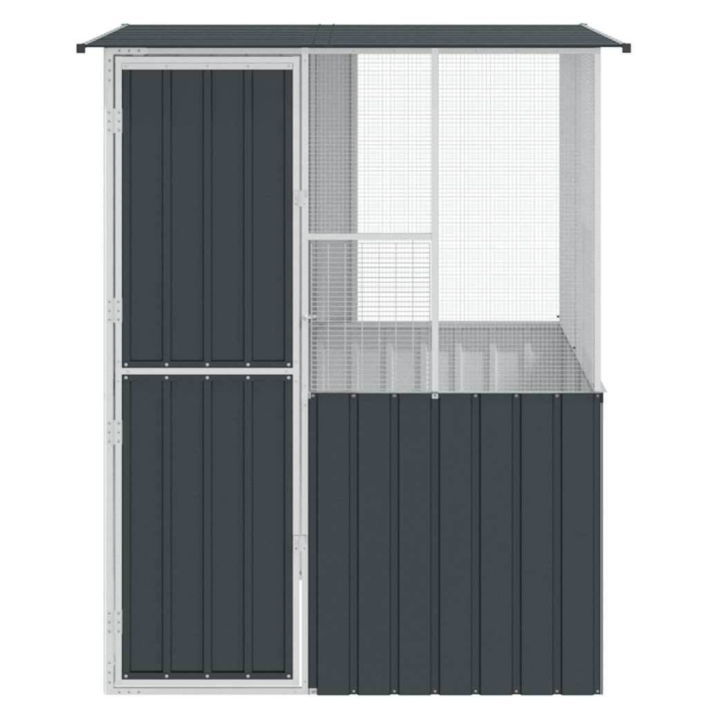 Vogelkäfig Anthrazit 154 x 154 x 200 cm Verzinkter Stahl