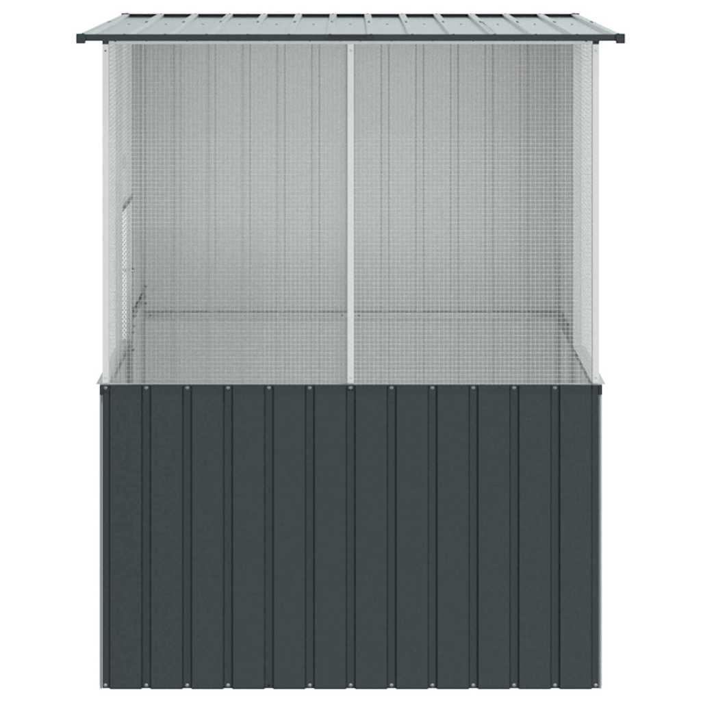 Vogelkäfig Anthrazit 154 x 154 x 200 cm Verzinkter Stahl