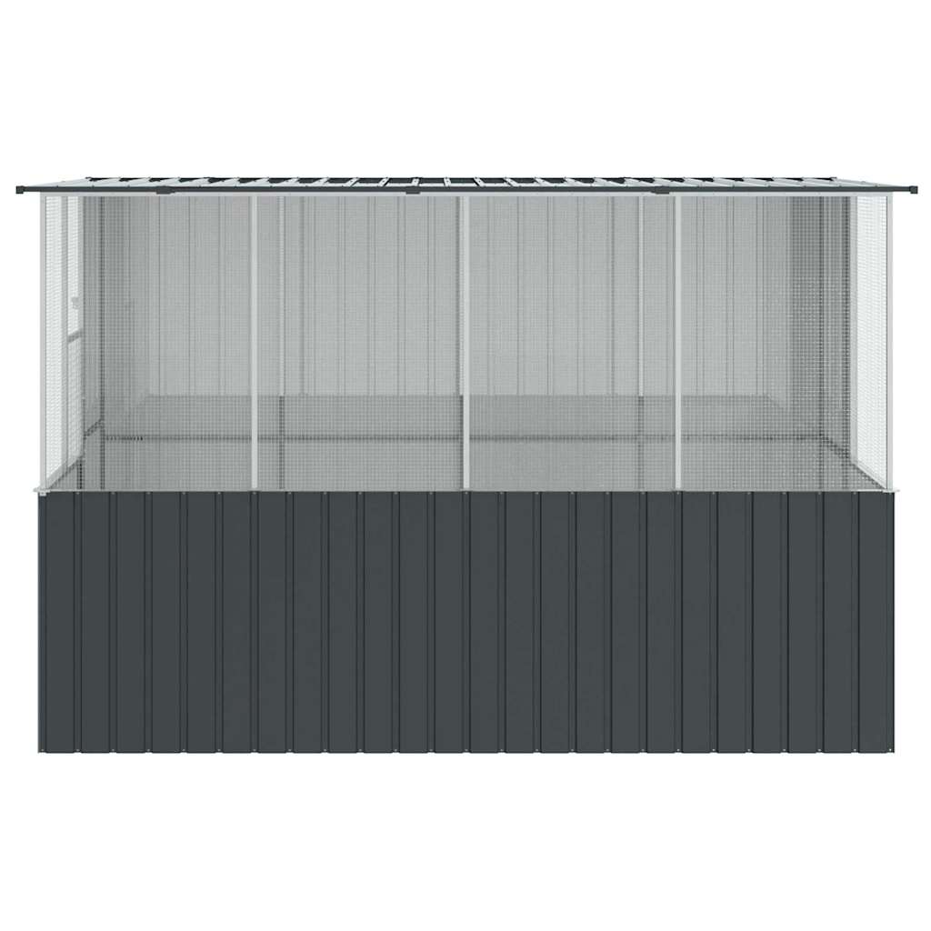 Vogelkäfig Anthrazit 154 x 307 x 200 cm Verzinkter Stahl