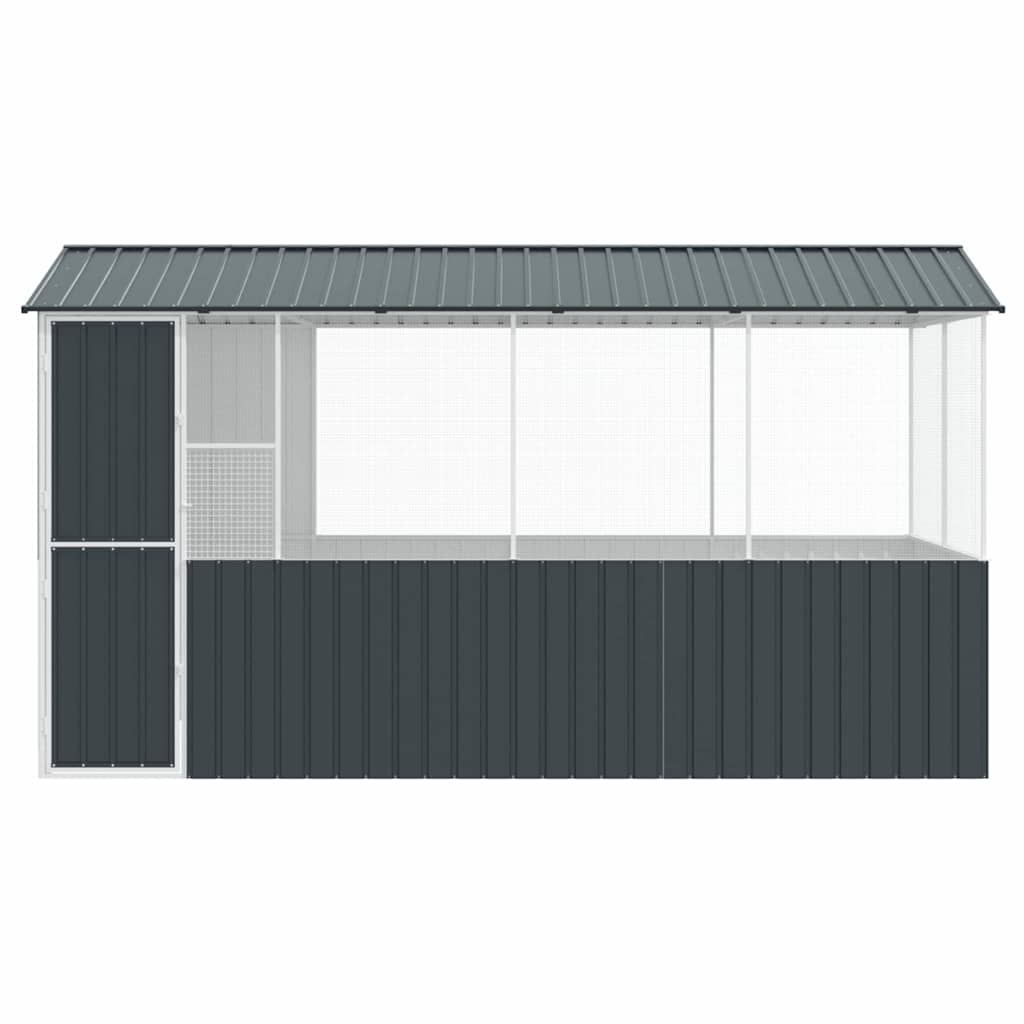 Bird cage anthracite 215x78x200 cm galvanized steel