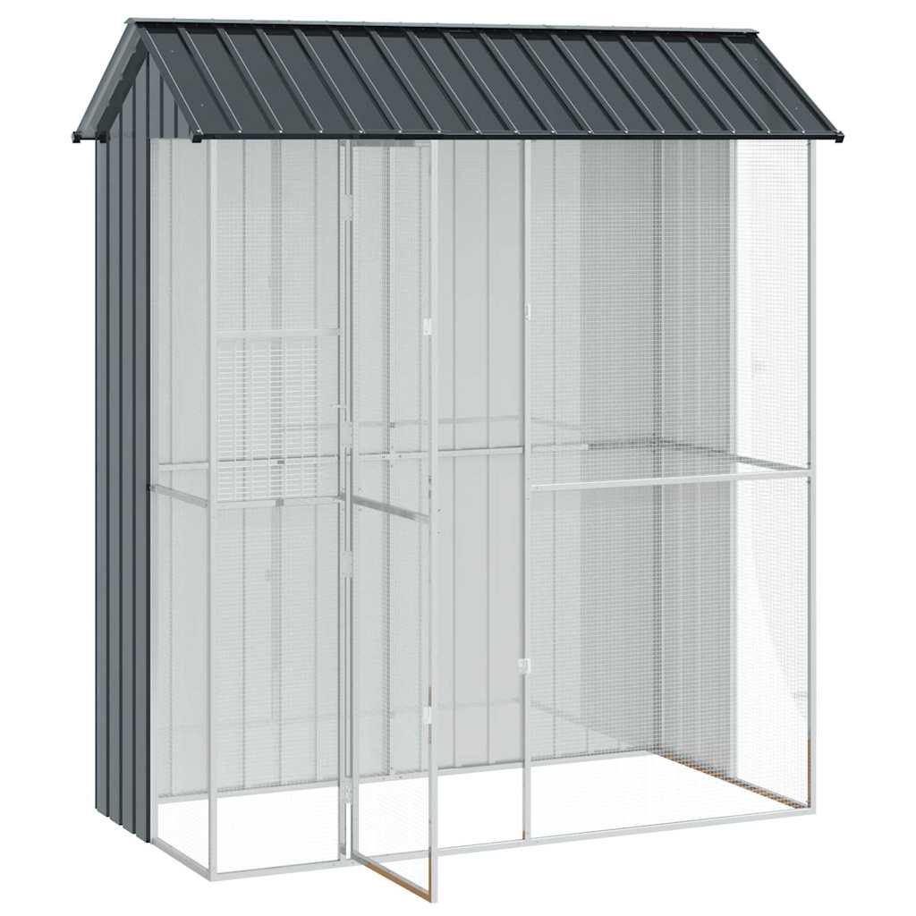 Vogelkäfig Anthrazit 215 x 110 x 247 cm Verzinkter Stahl