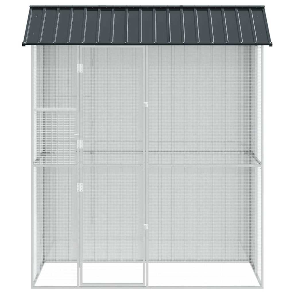 Vogelkäfig Anthrazit 215 x 110 x 247 cm Verzinkter Stahl