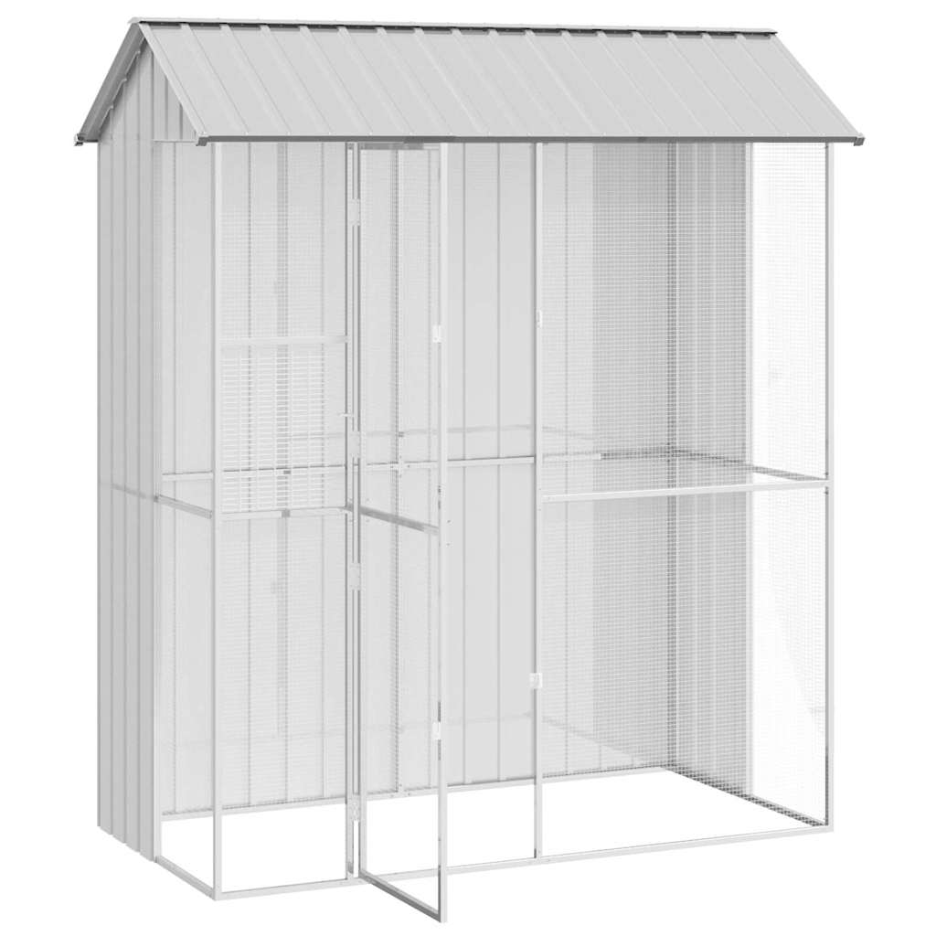 Vogelkäfig Grau 215 x 110 x 247 cm Verzinkter Stahl