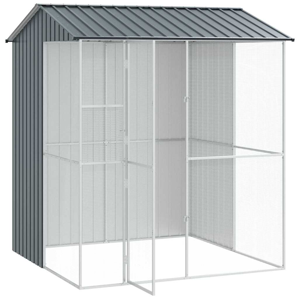 Vogelkäfig Anthrazit 215 x 210 x 247 cm Verzinkter Stahl
