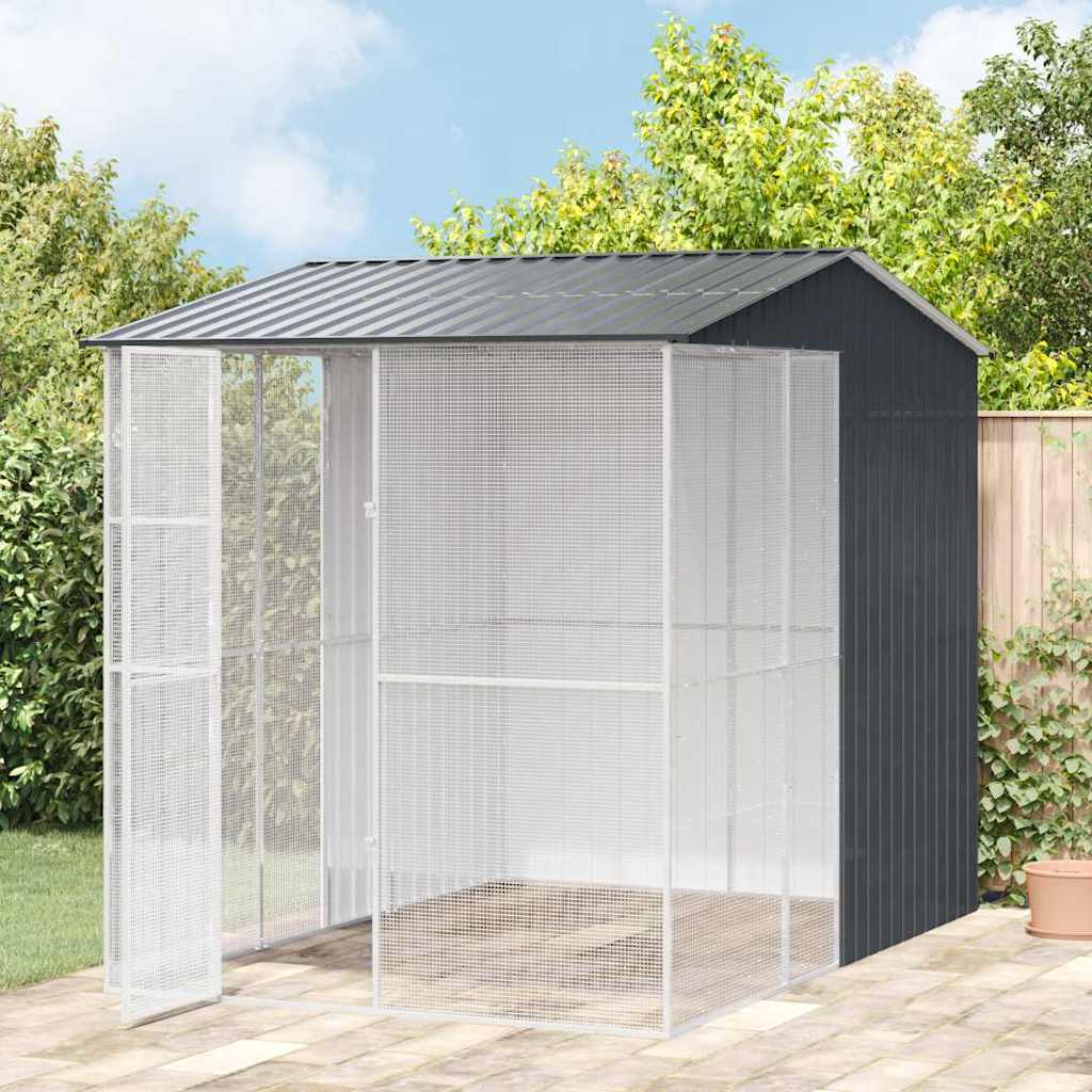 Vogelkäfig Anthrazit 215 x 310 x 247 cm Verzinkter Stahl
