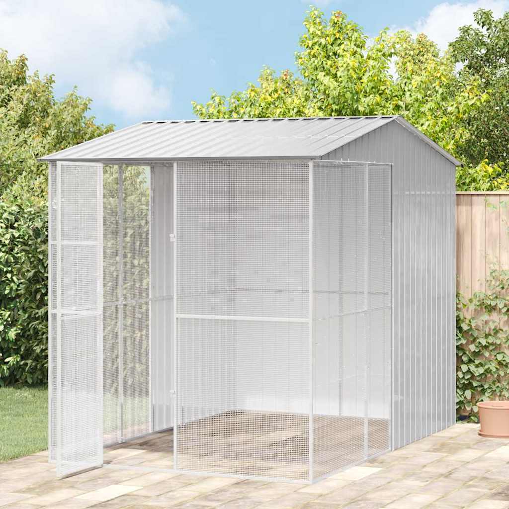 Vogelkäfig Grau 215 x 310 x 247 cm Verzinkter Stahl