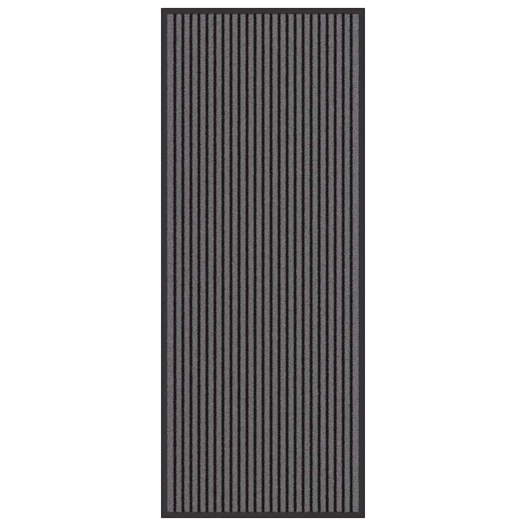 Fußmatte Striped Schwarz und Grau 60 x 150 cm Polypropylen, PVC