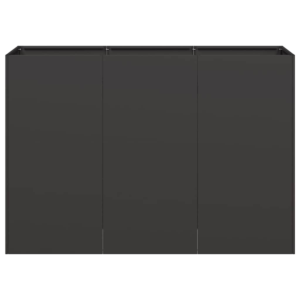 Pflanzkübel Schwarz 120x40x80 cm Kaltgewalzter Stahl