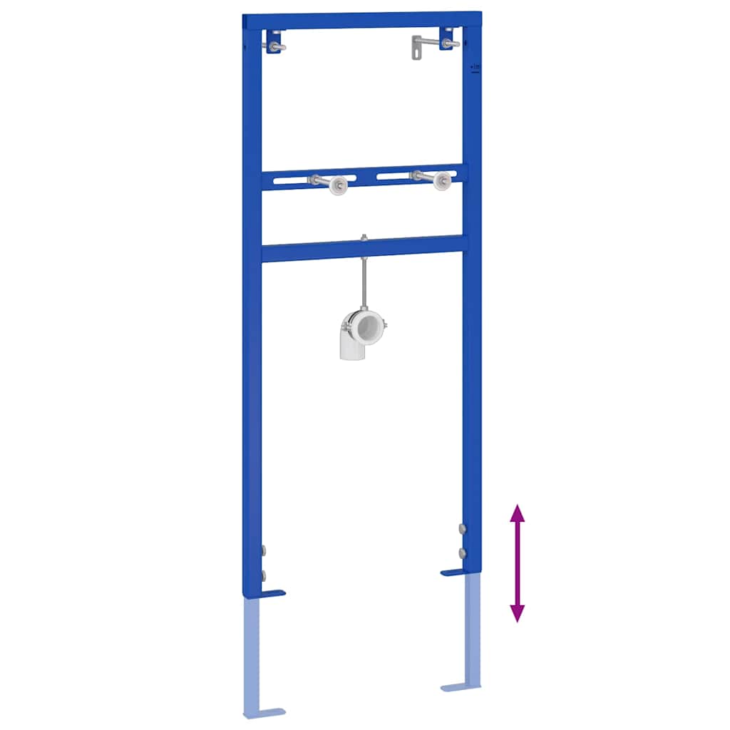 Badezimmer Wandstütze Blau 50 x 17.5 x 136 cm Stahl
