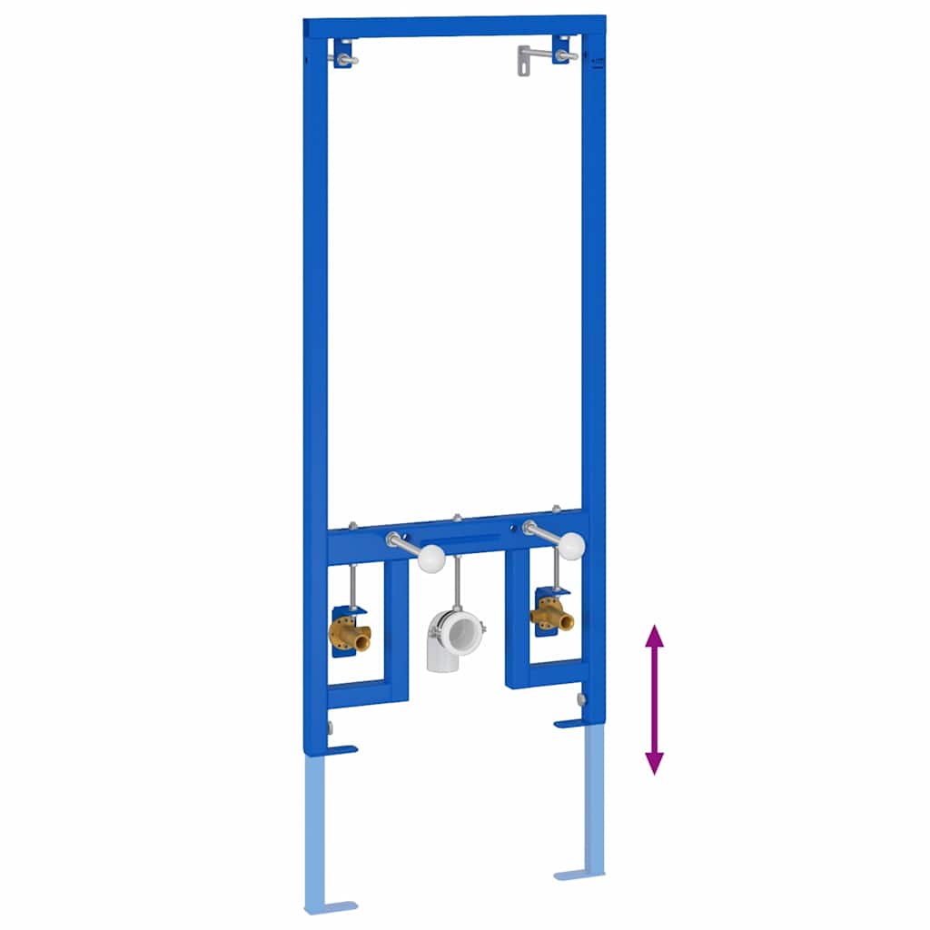 Badezimmer Wandstütze Blau 50 x 17.5 x 136 cm Stahl