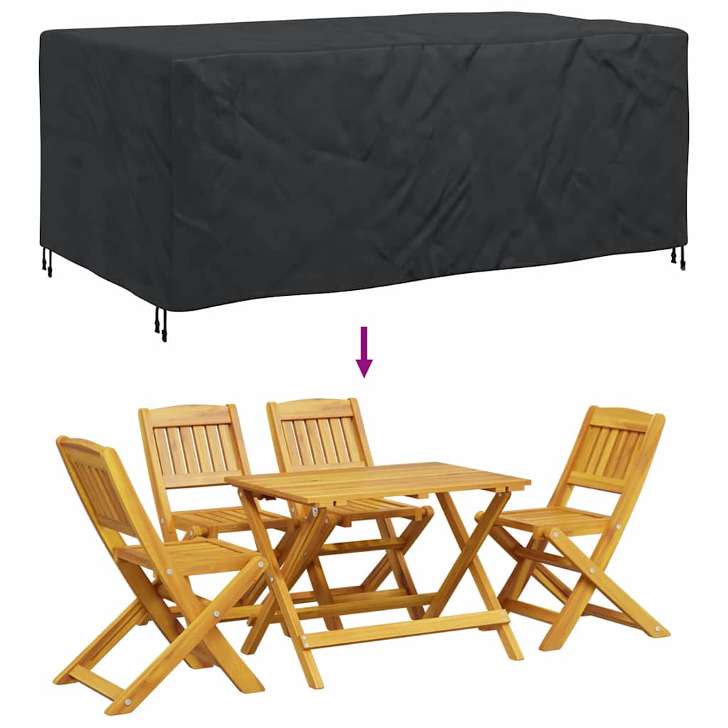 Gartenmöbelabdeckung Schwarz 240 x 140 x 90 cm 210D