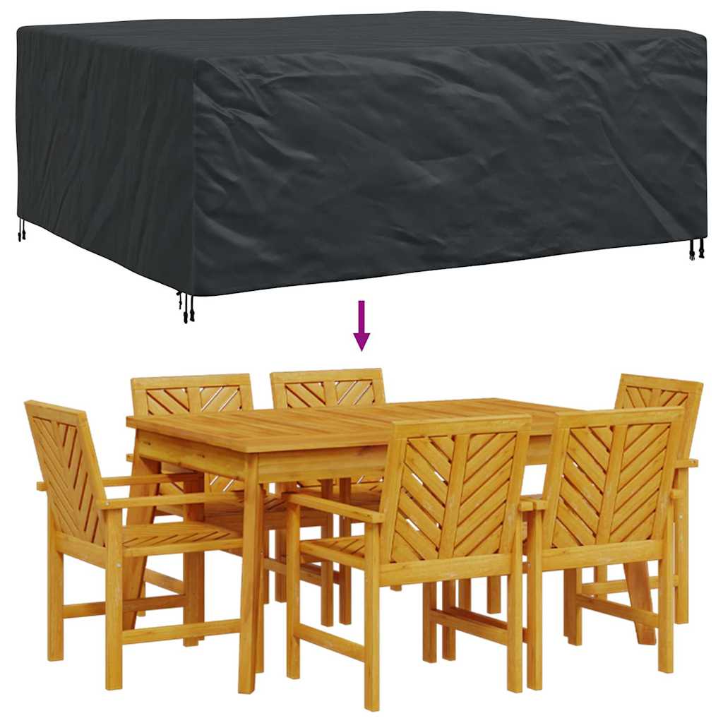 Gartenmöbelabdeckung Schwarz 250 x 210 x 90 cm 210D