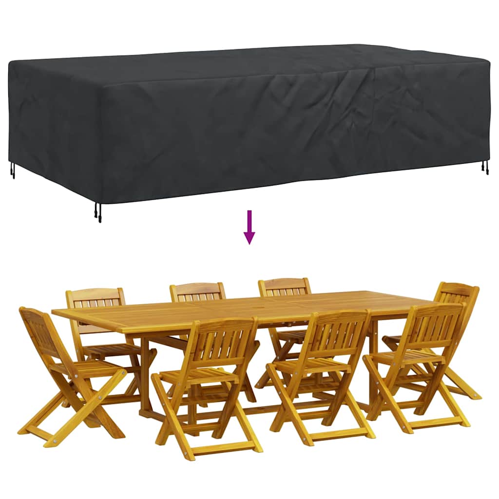 Gartenmöbelabdeckung Schwarz 305 x 190 x 85 cm 210D