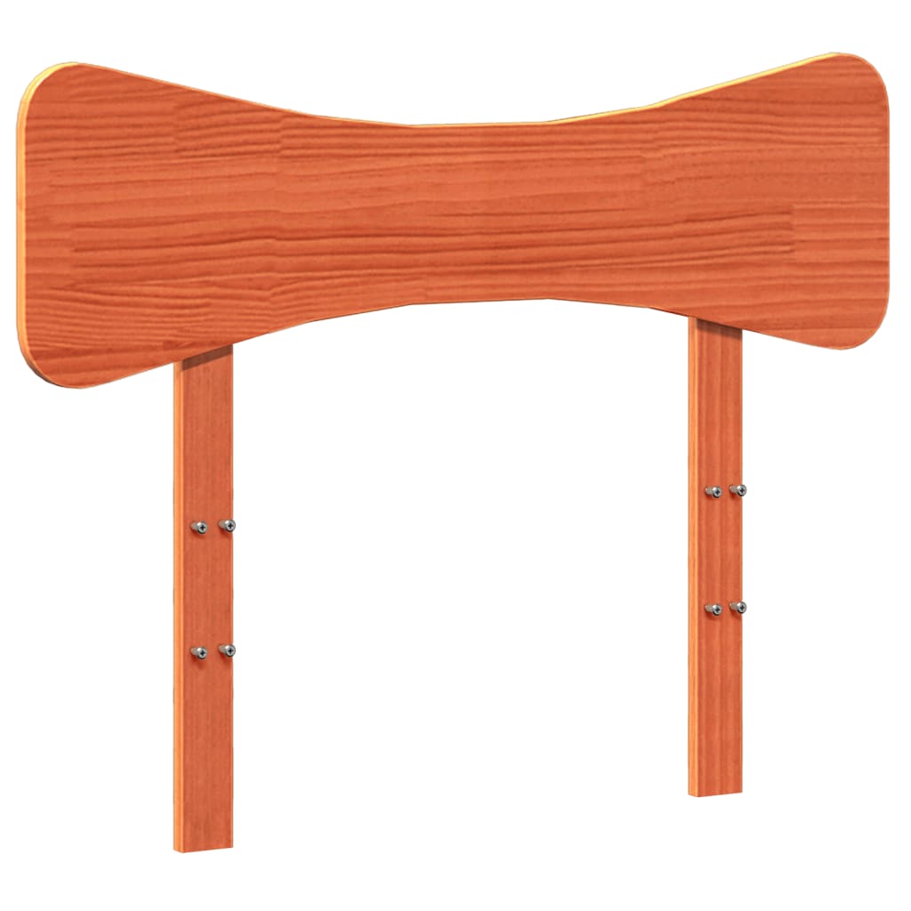 Massivholzbett ohne Matratze Wachsbraun 75x190 cm Kiefernholz