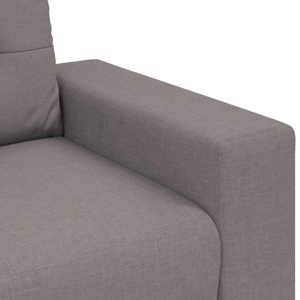 Loveseat-Sofa Taupe 140 cm Stoff