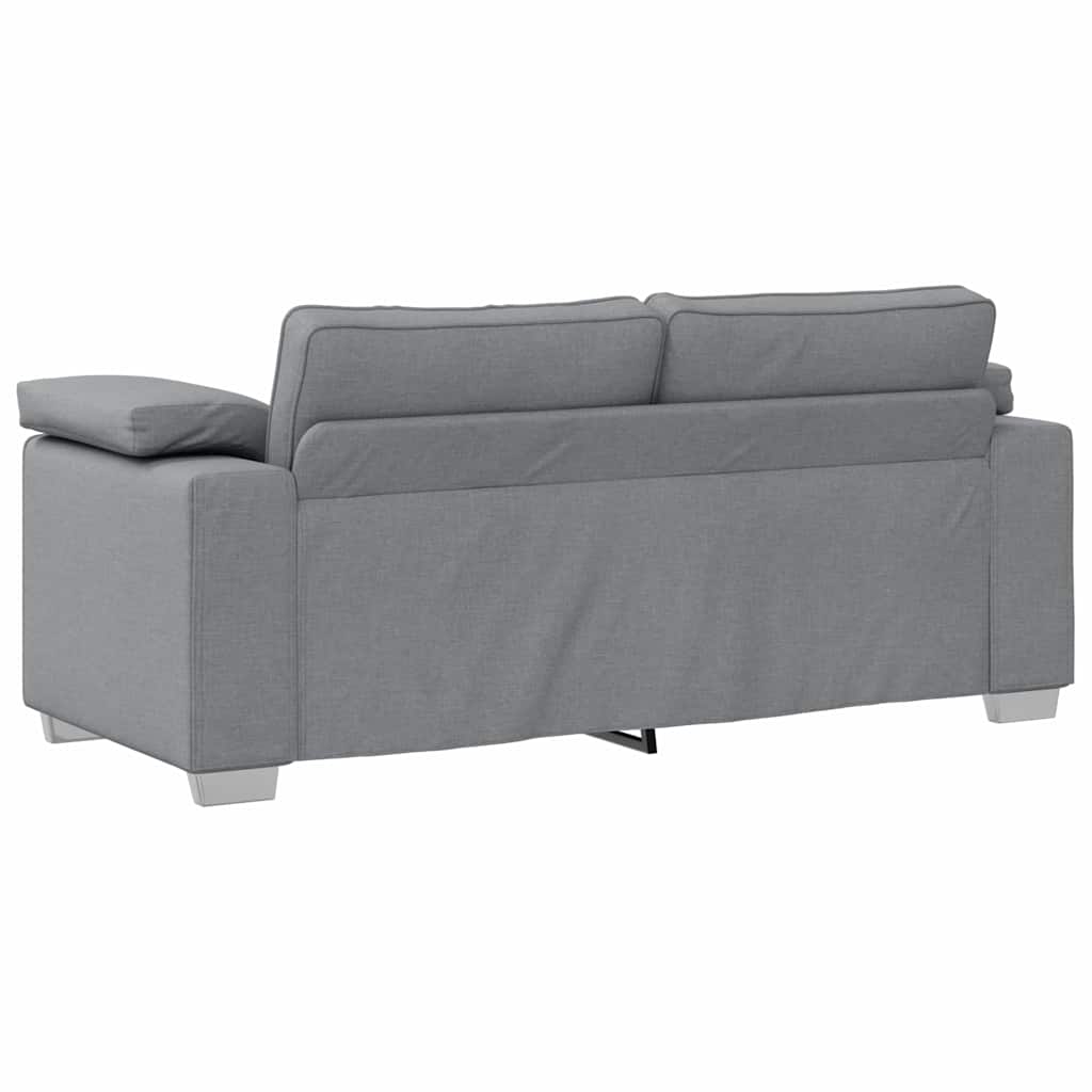 Sofa mit Kissen Hellgrau 180 x 77 x 82 cm Stoff