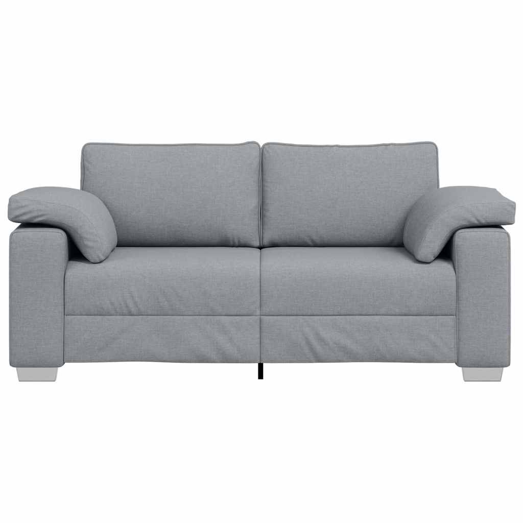 Sofa mit Kissen Hellgrau 180 x 77 x 82 cm Stoff