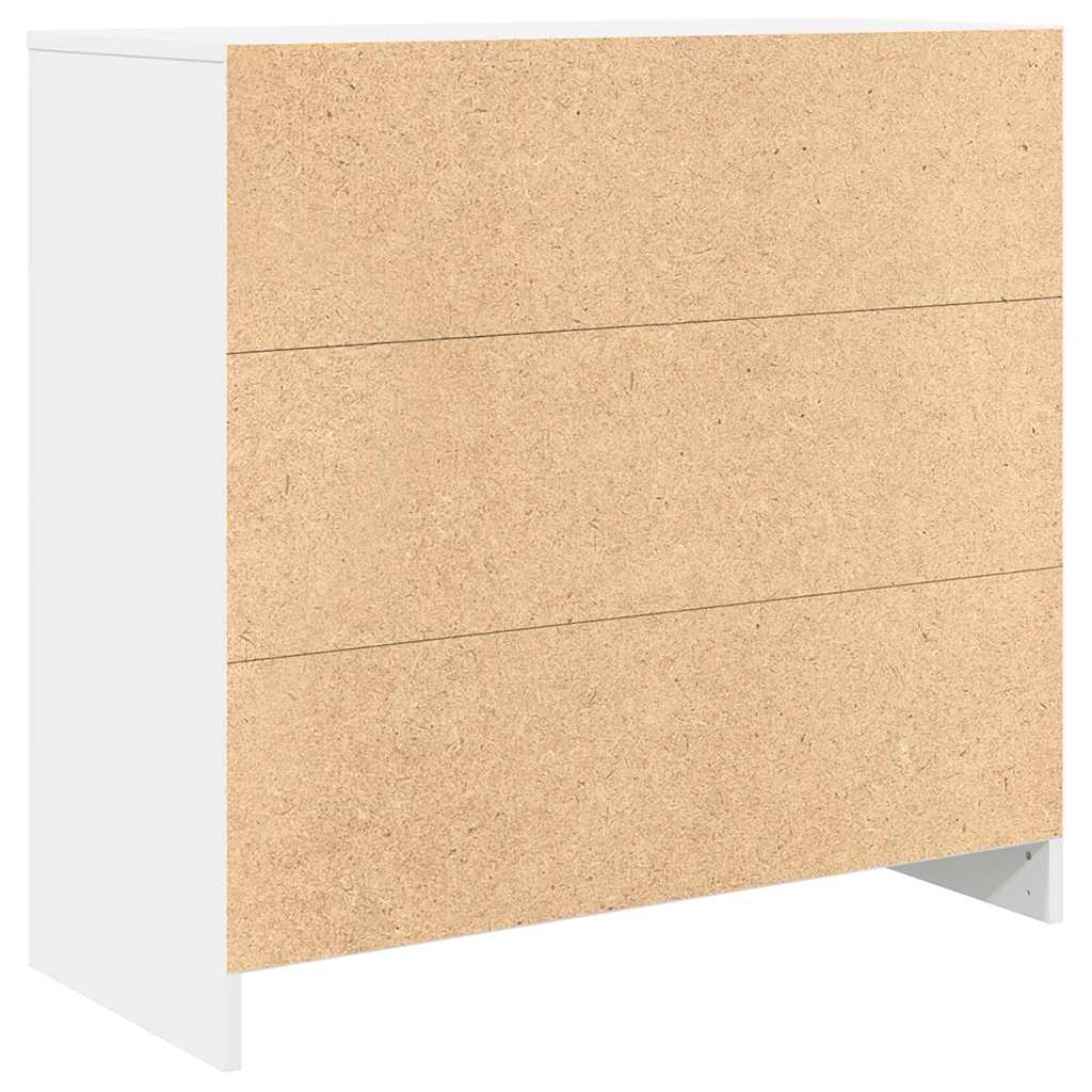 Sideboard with drawer white 80x34x76 cm wood material