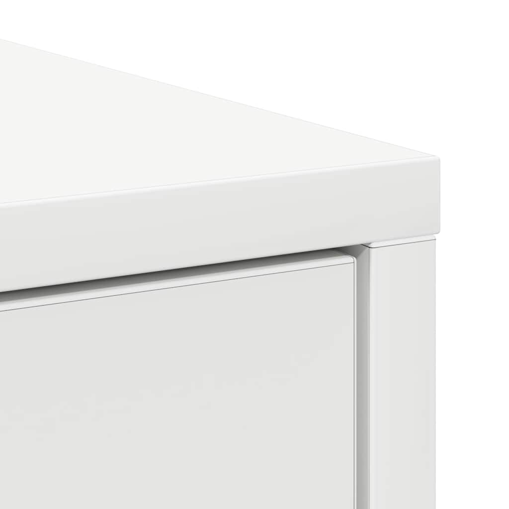 Sideboard with drawer white 80x34x76 cm wood material