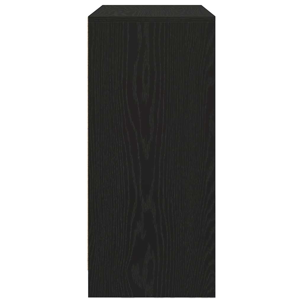 Sideboard mit Schublade Schwarz Eichen-Optik 80x34x76 cm