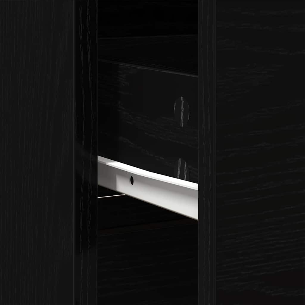 Sideboard mit Schublade Schwarz Eichen-Optik 80x34x76 cm