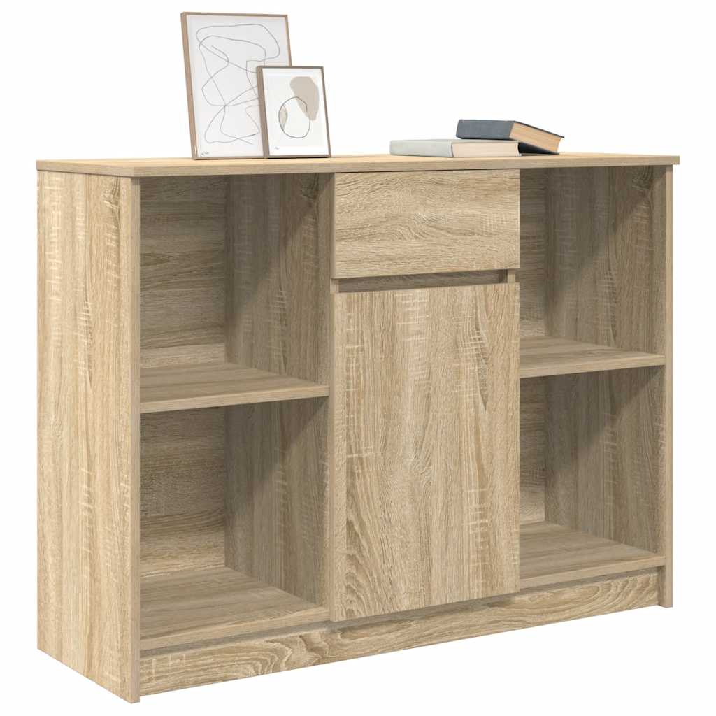 Sideboard with drawer Sonoma oak 101x35x76 cm wood material