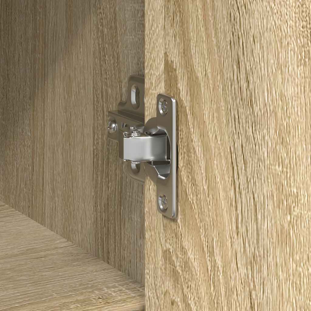 Sideboard with drawer Sonoma oak 101x35x76 cm wood material