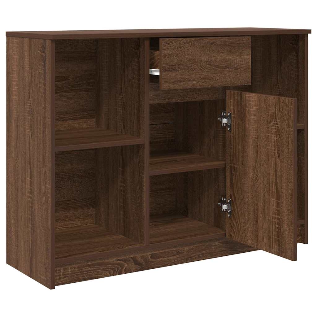 Sideboard mit Schublade Braun Eichen-Optik 101x35x76 cm