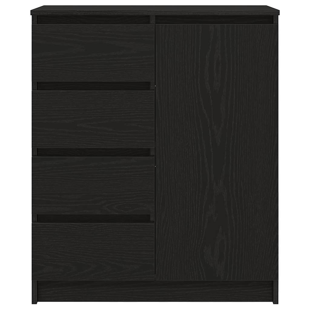 Sideboard mit Schubladen Schwarz Eichen-Optik 71x35x84 cm