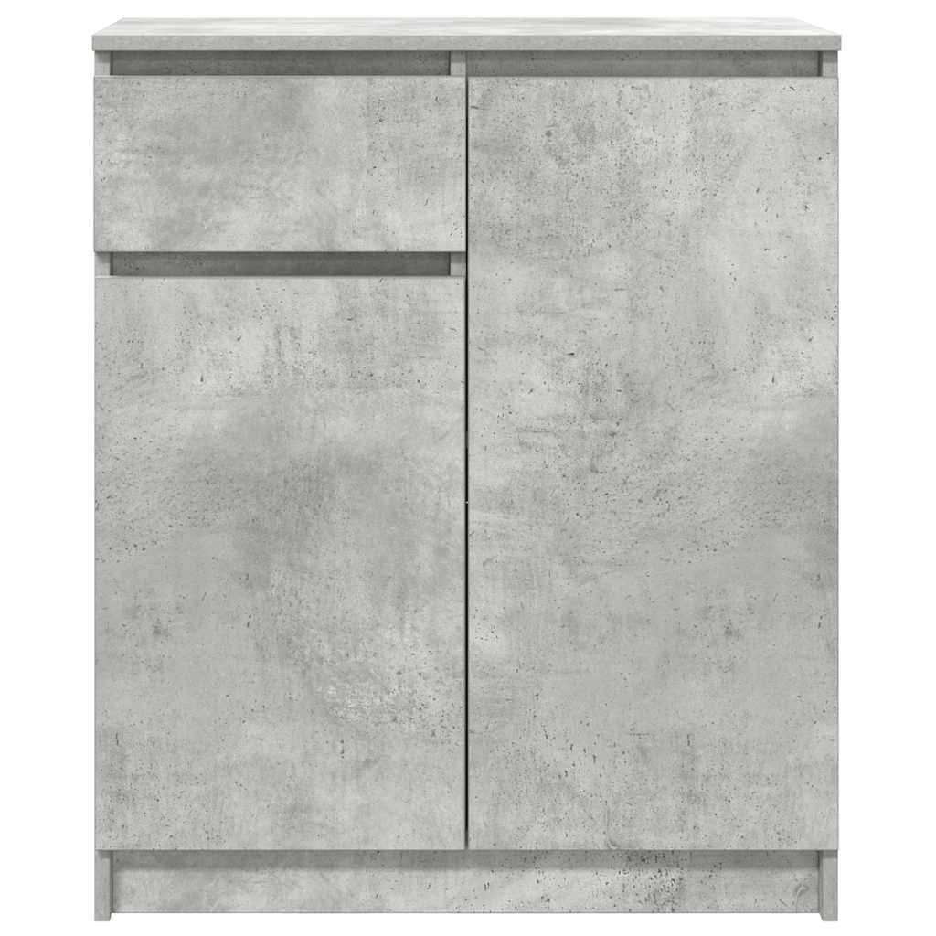 Sideboard with drawer concrete grey 71x35x84 cm wood material