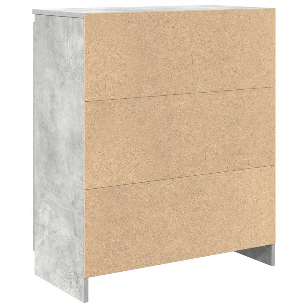 Sideboard with drawer concrete grey 71x35x84 cm wood material