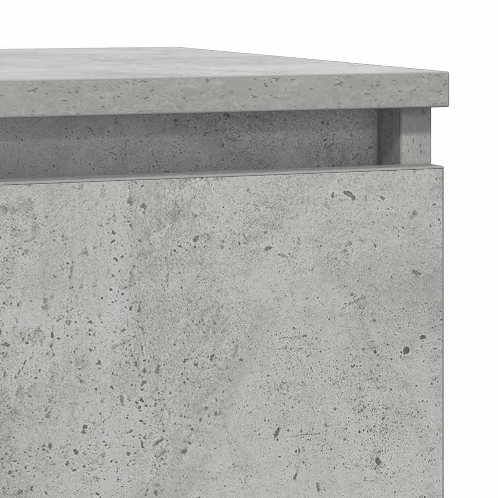 Sideboard with drawer concrete grey 71x35x84 cm wood material