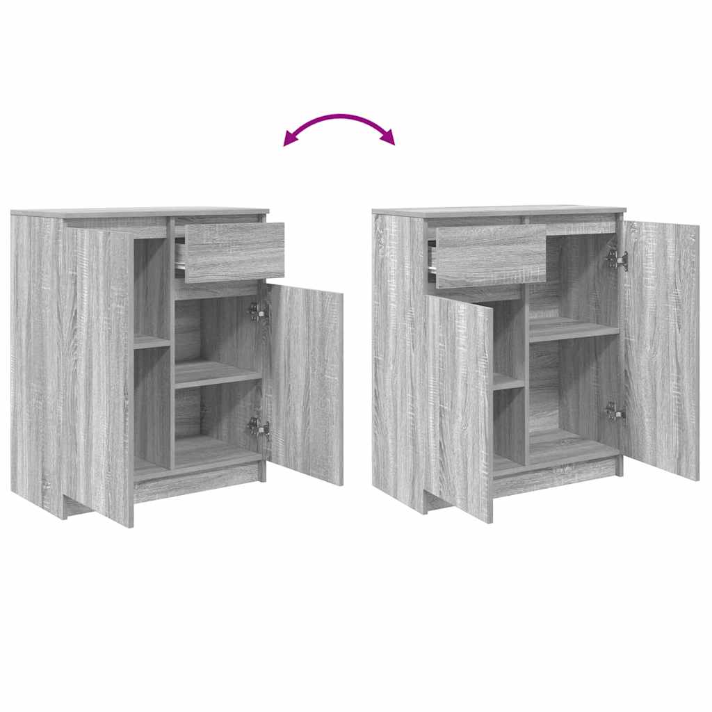 Sideboard mit Schublade Grau Sonoma 71x35x84 cm Holzwerkstoff