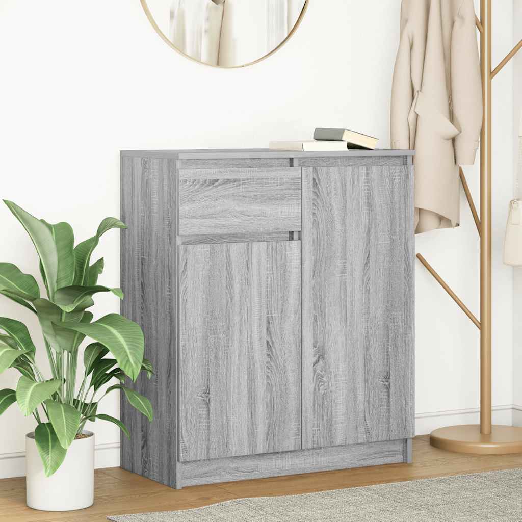 Sideboard mit Schublade Grau Sonoma 71x35x84 cm Holzwerkstoff