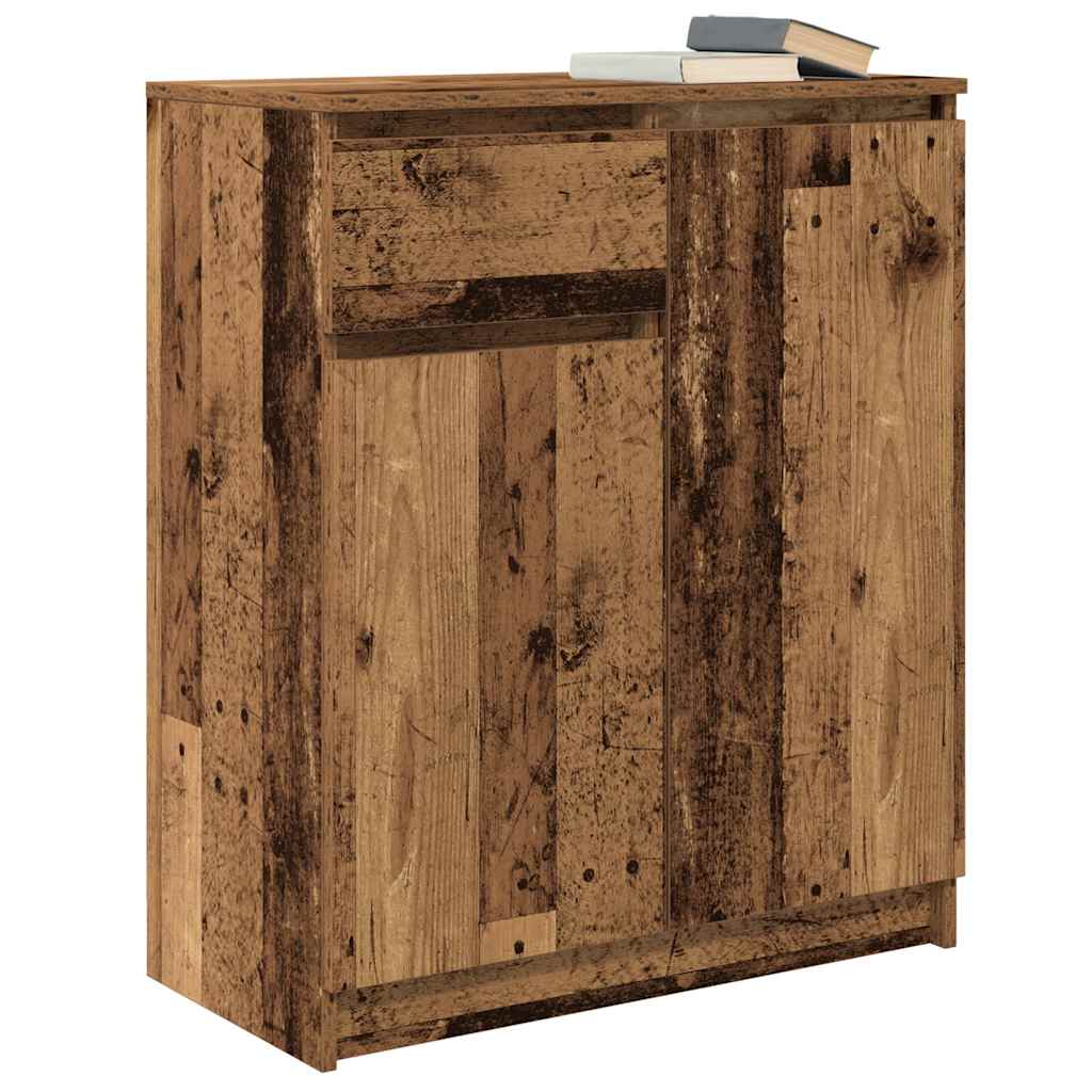 Sideboard with drawer old wood look 71x35x84 cm wood material