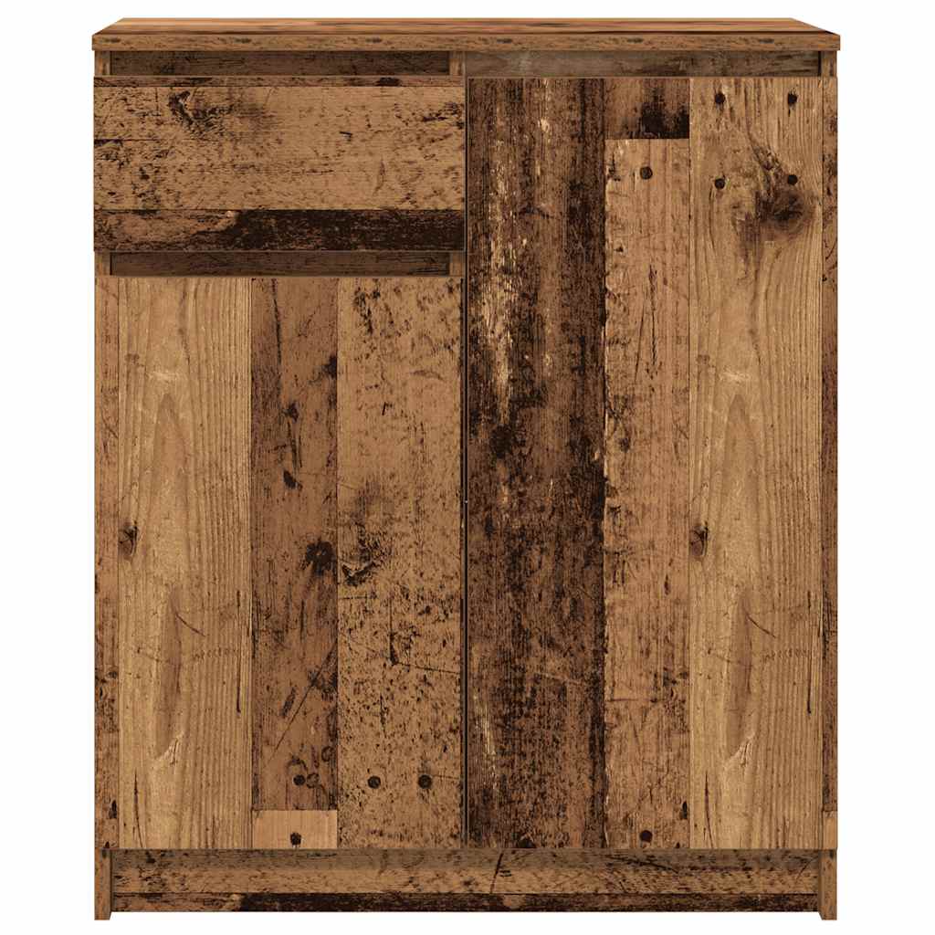 Sideboard with drawer old wood look 71x35x84 cm wood material