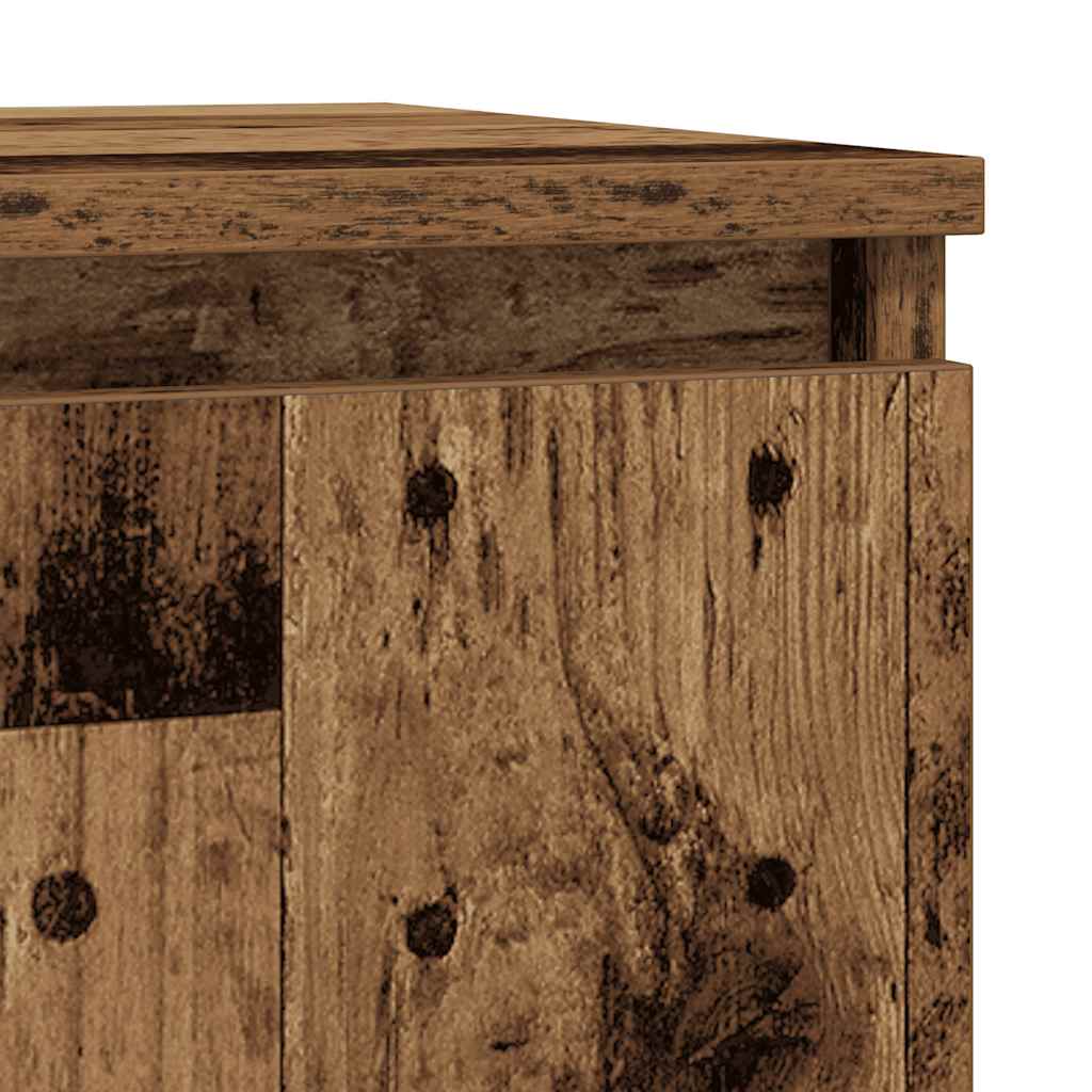 Sideboard with drawer old wood look 71x35x84 cm wood material