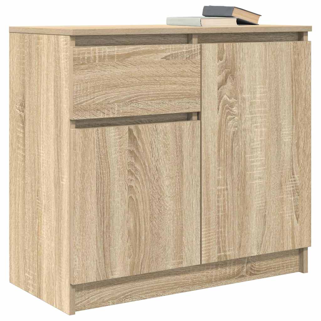 Sideboard with drawer Sonoma oak 71x35x65 cm wood material
