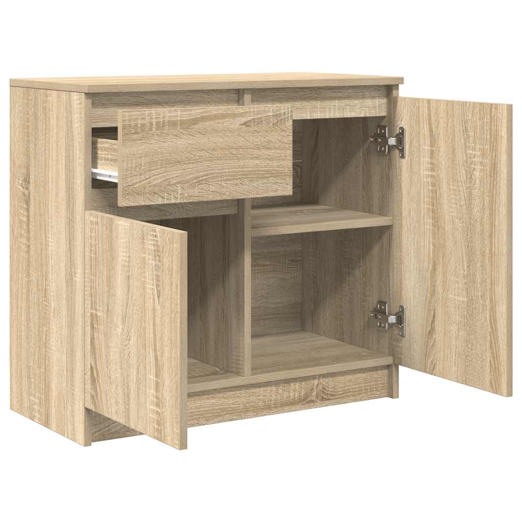 Sideboard with drawer Sonoma oak 71x35x65 cm wood material