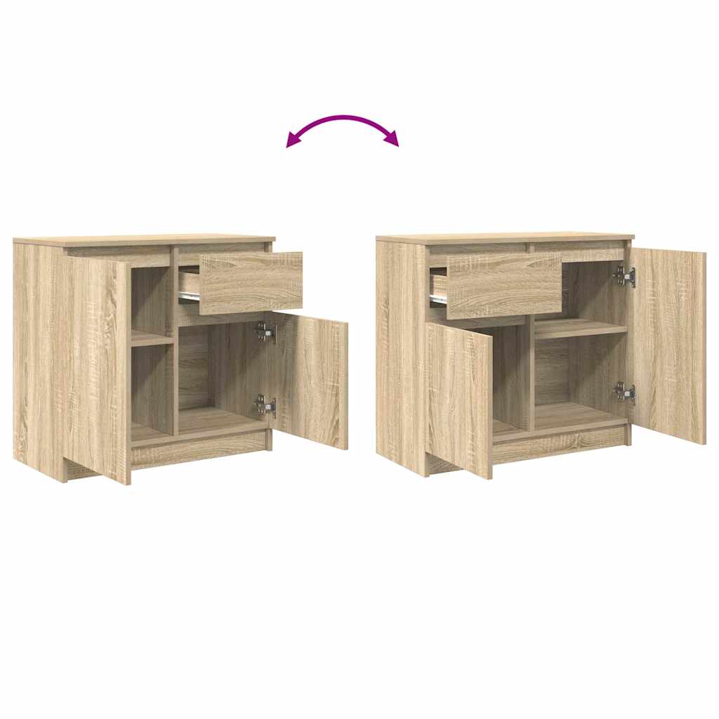 Sideboard with drawer Sonoma oak 71x35x65 cm wood material